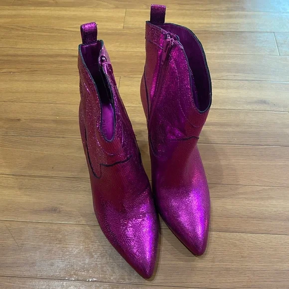 Gianni Bini Ezlee Snake embossed western dress booties size 8 m - Picture 5 of 7